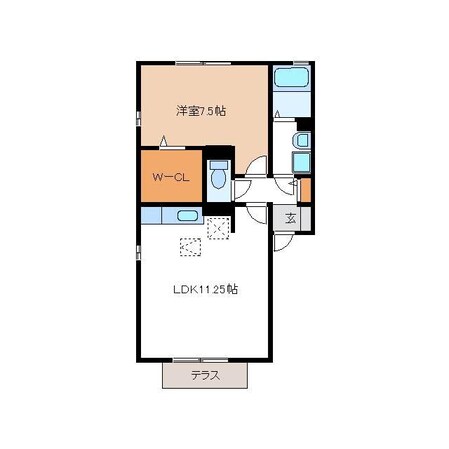 RESIDENCE SAKOH 8 A棟の物件間取画像